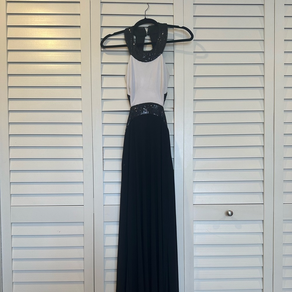 Black and White Prom Dress Size 4